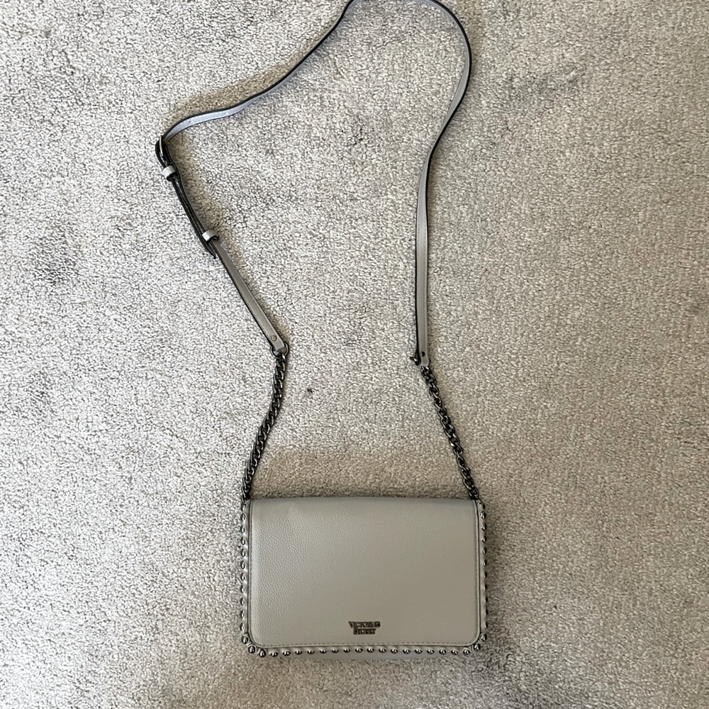 Victoria’s Secret Crossbody Bag — Gray & Silver